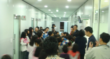 용산초등학교생 방문